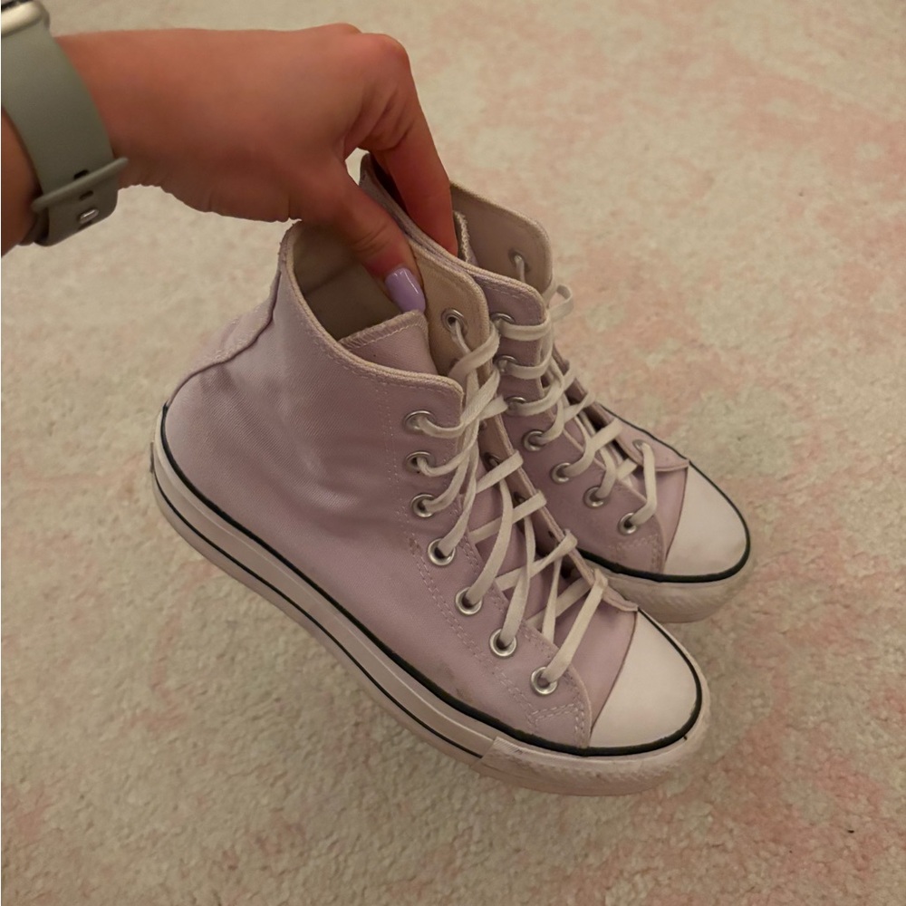 Lilac High Top Converse Size 6.5